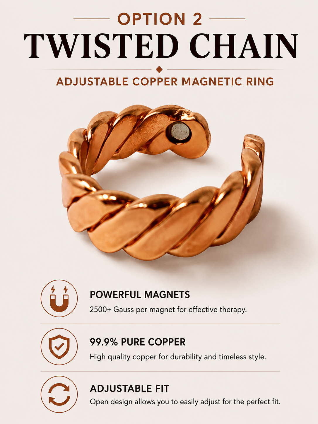 Acusoothe Copper Rings for Pain Relief Therapy