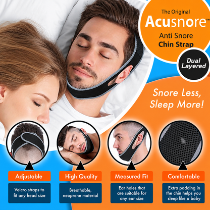 Acusnore Anti-Snore Chin Strap – Your Key to Quieter, Restful Sleep