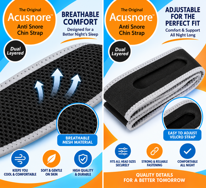 Acusnore Anti-Snore Chin Strap – Your Key to Quieter, Restful Sleep