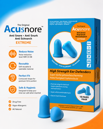 Acusnore High Strength Ear Defenders - 20 Pack
