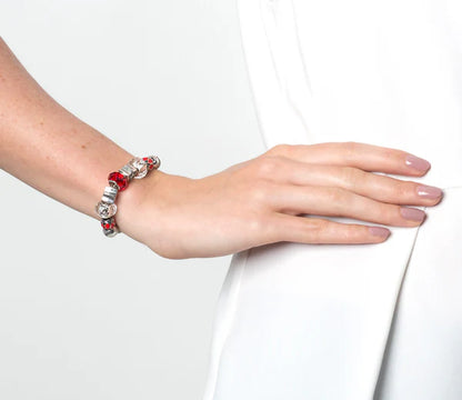 Diamond Style London - Ava Bracelet in Red (Item code: Avabrared)