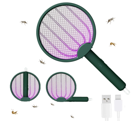 Ashley Housewares 2-in-1 Folding & Rechargeable Fly Zapper & Bug Zapper
