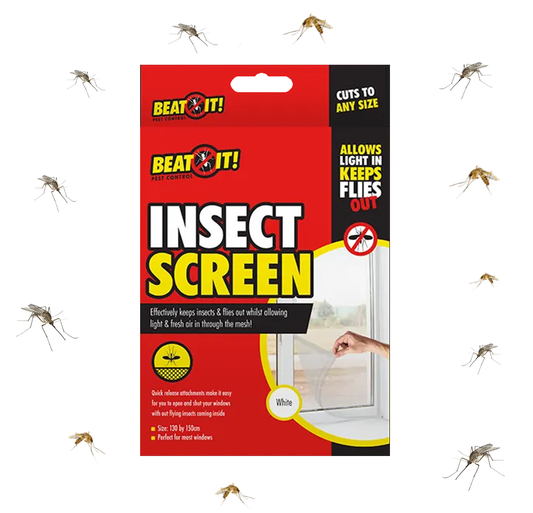 Beat It! White Insect Window Screen - 130cm x 150cm