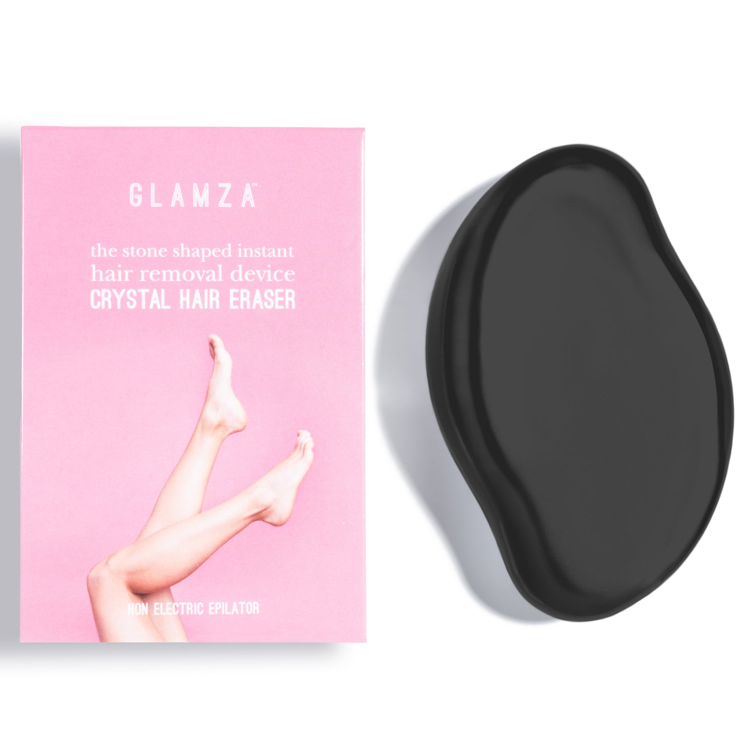 Glamza Crystal 'Hair Eraser' - The Stone Shaped Instant Hair Removal Device - Non Electric Epilator