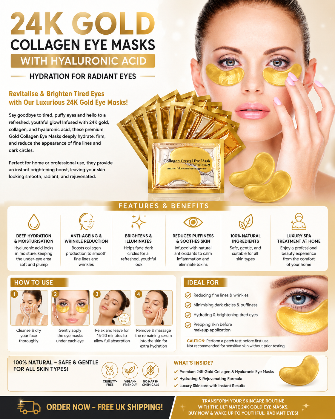 Gold Collagen Eye Masks