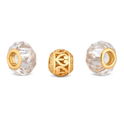 Diamond Style London - Charm Bracelet with Gold Charms (Item code: Charmbragold)