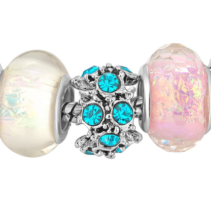 Diamond Style London - Charm Bracelet with Multi Coloured Charms (Item code: Charmbramulti)