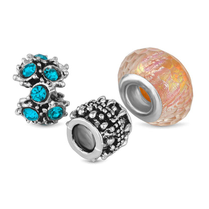 Diamond Style London - Charm Bracelet with Multi Coloured Charms (Item code: Charmbramulti)