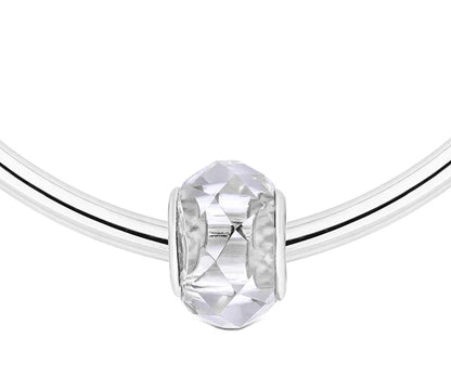 Diamond Style London - Charm Bracelet on Solid Bangle (Item code: Charmbras)