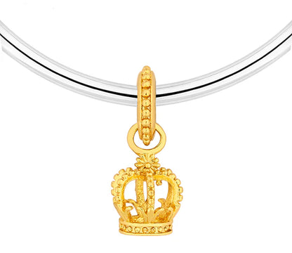 Diamond Style London - Charm Bracelet with Mixed Metal Charms on Solid Ba (Item code: Charmbrasmxdmtl)