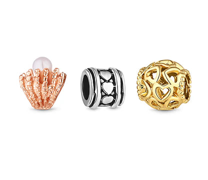 Diamond Style London - Charm Bracelet star in rhodium plating (Item code: Charmbrastar)