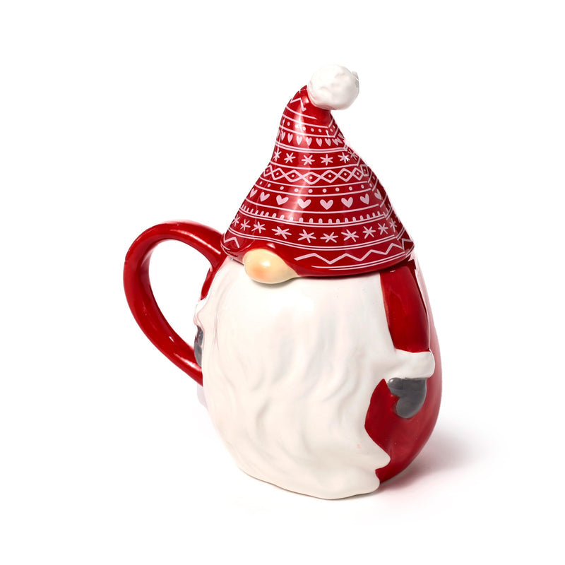 Puckator Scandi Christmas Gonk Ceramic Lidded Animal Mug - Funny Home Accessories - Cute Gifts for Girlfriend - Large Mugs for Men Women Hot Drinks - Cups Presents - Secret Santa Gift Cup Set