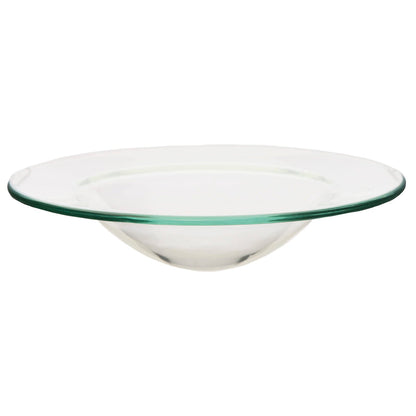 Puckator Glass Oil Burner Dish -Glass -Living Room Accessories - Wax Liquidizer - Oil Burners For Essential Oils - Wax Burners - Scents Melter - Wax Melt Holder - Room Fragrance - 1 Piece