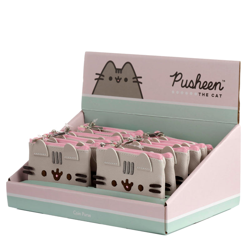 Puckator Pusheen The Cat Shaped Purse - Ladies Women's Womens Slim Purses Wallets Wallet for Women - Coin Pouch Purse Men - Card Holder with Zip - Small Cash Wallet Bag Bags UK