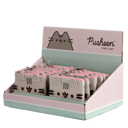 Puckator Pusheen The Cat Shaped Purse - Ladies Women's Womens Slim Purses Wallets Wallet for Women - Coin Pouch Purse Men - Card Holder with Zip - Small Cash Wallet Bag Bags UK