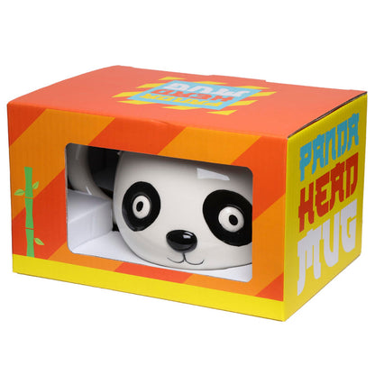 Puckator Adoramals Panda Head Ceramic Shaped Tea Coffee Mug - Funny Home Accessories - Cute Gifts for Girlfriend - Large Mugs for Men Women Hot Drinks - Cute Cups Presents - Secret Santa Gift Cup Set