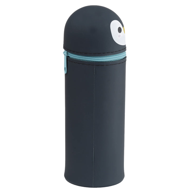 Puckator Adoramals Penguin Silicone Upright Pencil Case - School Equipment Stuff - School Supplies for Girls and Boys - University Stationery Kit - Cute Storage Pouch - Cool Teacher Supplies