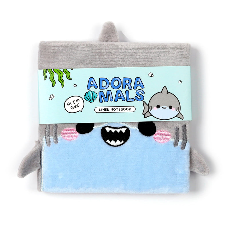 Puckator Adoramals Shark Plush Fluffies Notebook - School Teacher Student Homework Study Planner Notepad - Collage University Essentials Journals Planners - Jotter Uni Gifts Stationery Supplies