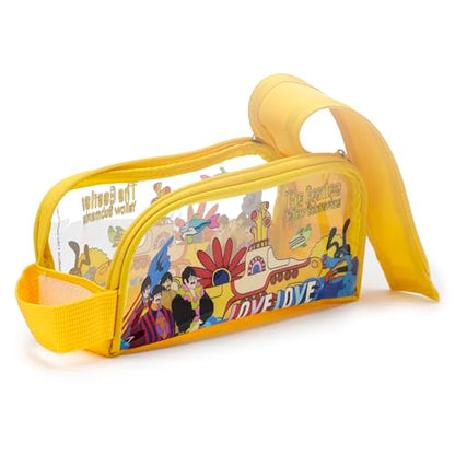 Puckator The Beatles Yellow Submarine Clear Window Pencil Case - School Equipment Stuff - Pencil Cases - Large Capacity Preppy Pencil Case - Zipper Pouch - Office Essentials - Pencils Case Cute