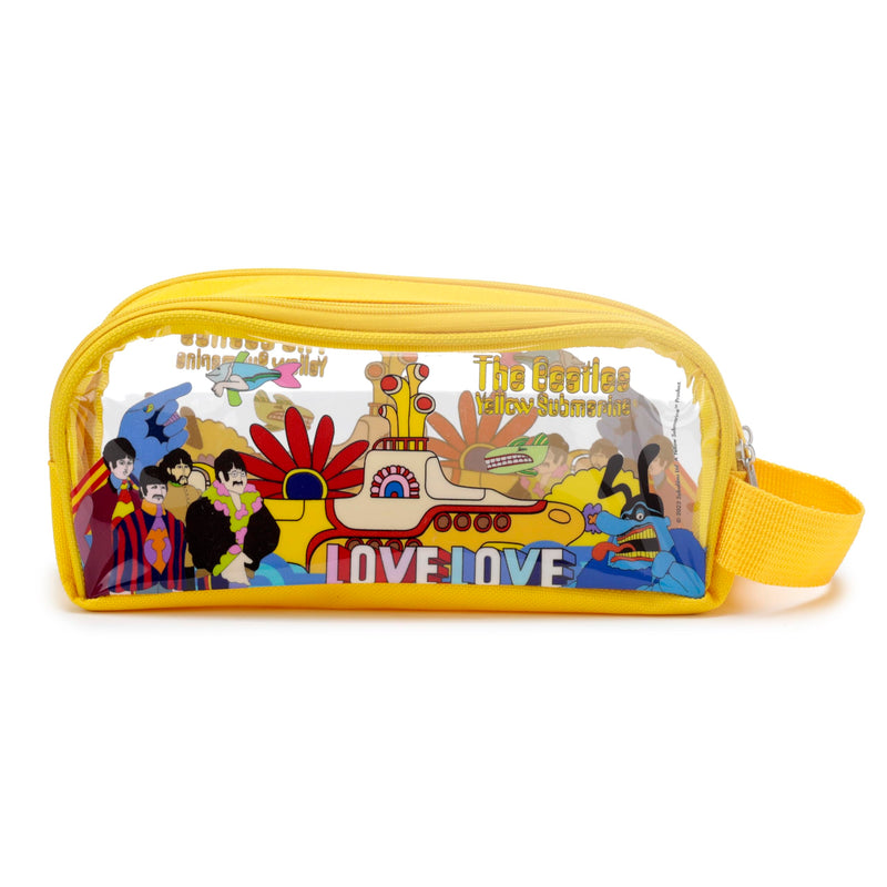 Puckator The Beatles Yellow Submarine Clear Window Pencil Case - School Equipment Stuff - Pencil Cases - Large Capacity Preppy Pencil Case - Zipper Pouch - Office Essentials - Pencils Case Cute
