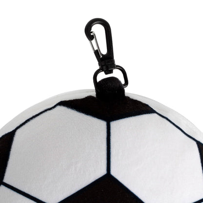 Relaxeazzz Football Round Plush Travel Pillow & Eye Mask - Sleep Eye Mask Masks - Kids Travel Accessories For Sleeping Airplane - Flight Plane Neck Pillow Pillows