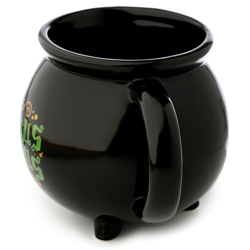 Puckator Hocus Pocus Black Cauldron Ceramic Shaped Tea Coffee Mug Funny Home Accessories Cute Gifts for Girlfriend Large Mugs for Men Women Hot Drinks Cupsresents Secret Santa Gift Cup Set