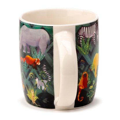 Puckator Animal Kingdom Porcelain Tea Coffee Mug - Funny Home Accessories - Cute Gifts for Girlfriend - Large Mugs for Men Women Hot Drinks - Cute Cups Presents - Secret Santa Gift - Cup Set