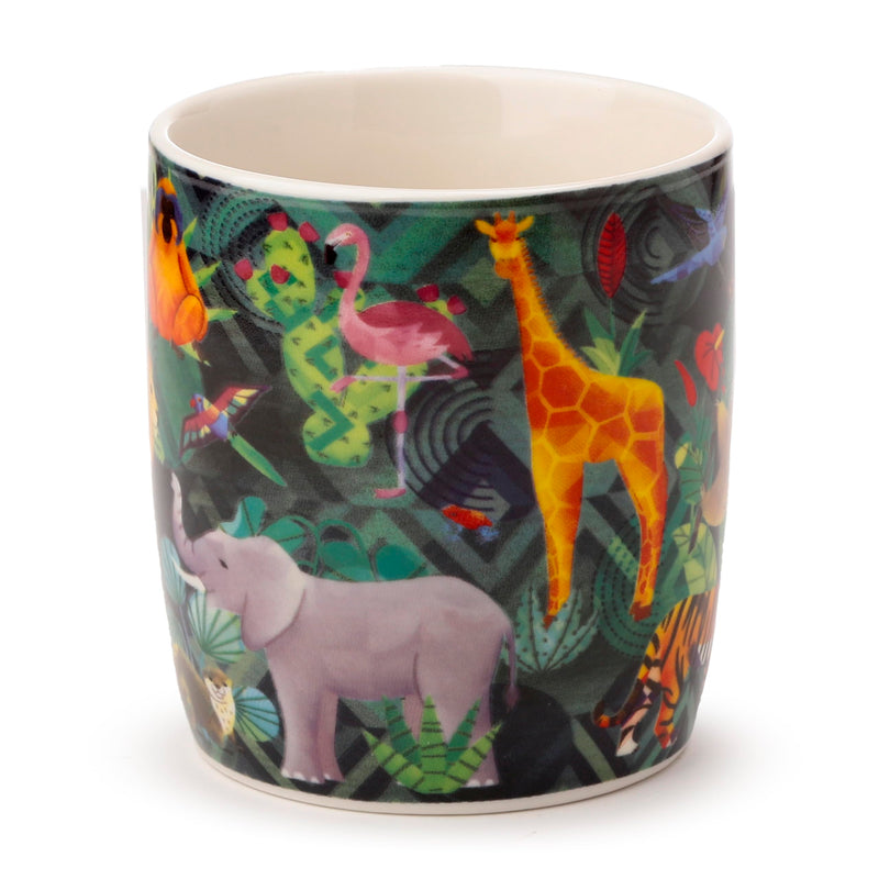 Puckator Animal Kingdom Porcelain Tea Coffee Mug - Funny Home Accessories - Cute Gifts for Girlfriend - Large Mugs for Men Women Hot Drinks - Cute Cups Presents - Secret Santa Gift - Cup Set