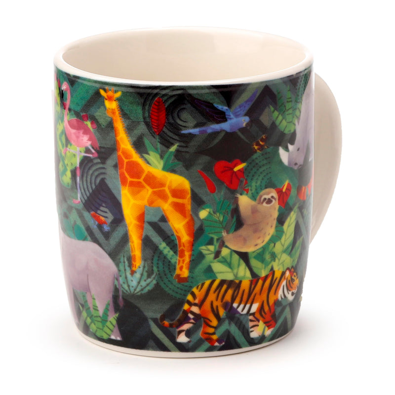 Puckator Animal Kingdom Porcelain Tea Coffee Mug - Funny Home Accessories - Cute Gifts for Girlfriend - Large Mugs for Men Women Hot Drinks - Cute Cups Presents - Secret Santa Gift - Cup Set