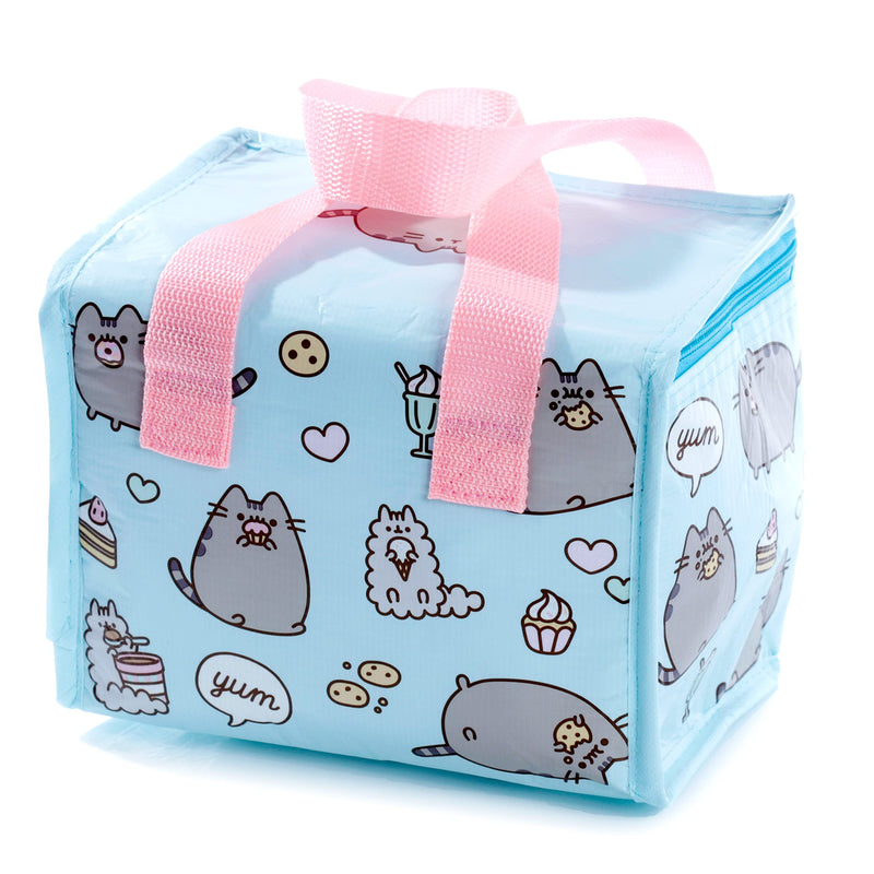 Puckator Woven Cool and Lunch Bag with Pusheen Design - Insulated Lunch Bag for Women Men Children - Lunch Box Bag for Work & School - Beach and Picnic Accessories - Childrens Lunch Box - Cool Bags