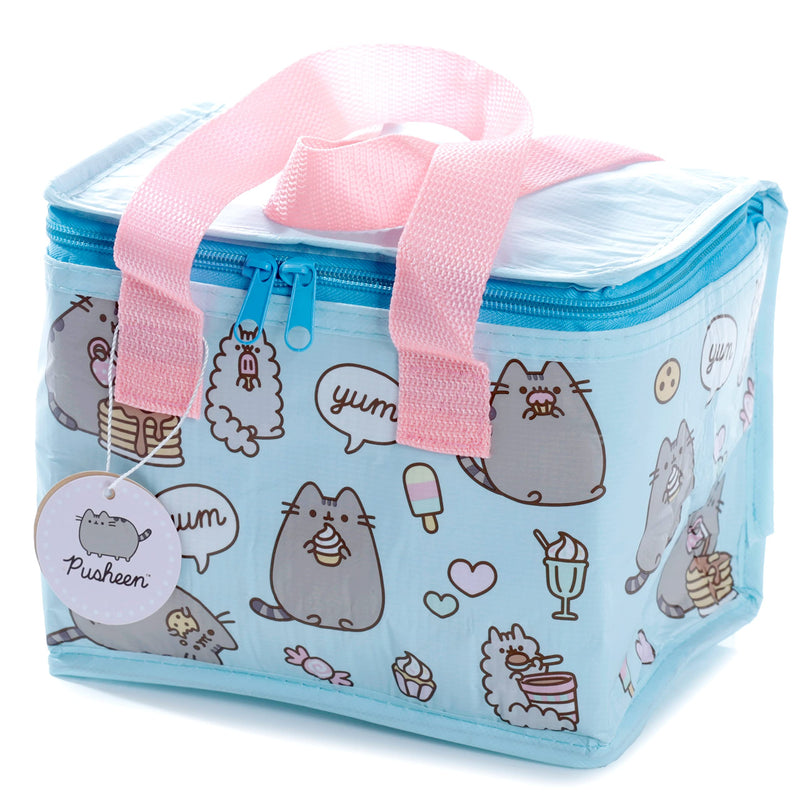 Puckator Woven Cool and Lunch Bag with Pusheen Design - Insulated Lunch Bag for Women Men Children - Lunch Box Bag for Work & School - Beach and Picnic Accessories - Childrens Lunch Box - Cool Bags