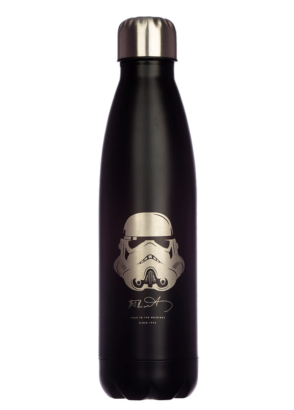 Puckator The Original Stormtrooper - Stainless Steel Water Bottle - Cold for 24h and Hot for 12h - Metal Water Bottles with Stormtrooper Design - Double Walled Modern Thermos Flask - Bpa Free -500 ml