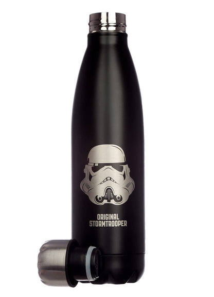 Puckator The Original Stormtrooper - Stainless Steel Water Bottle - Cold for 24h and Hot for 12h - Metal Water Bottles with Stormtrooper Design - Double Walled Modern Thermos Flask - Bpa Free -500 ml