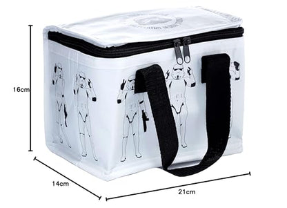 Puckator Cool Lunch Bag White The Original Stormtrooper Design Made Out of Rec' Plastic Bottles - Insulated Lunch Bag for Women Men Children Lunch Box Bag for Work & School Beach Picnic Accessories