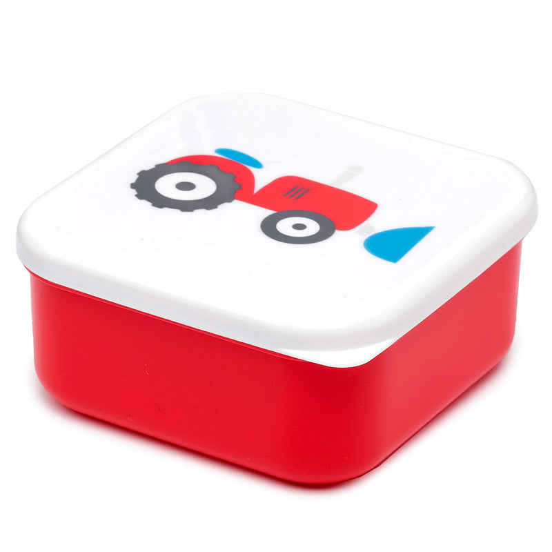 Puckator Little Tractors Set of 3 Lunch Box Snack Pots M/L/XL - Lunchbox with Multi Compartments - Small Food Containers - for Adults and Kids - Girls Boys Lunchbox - Snack Storage