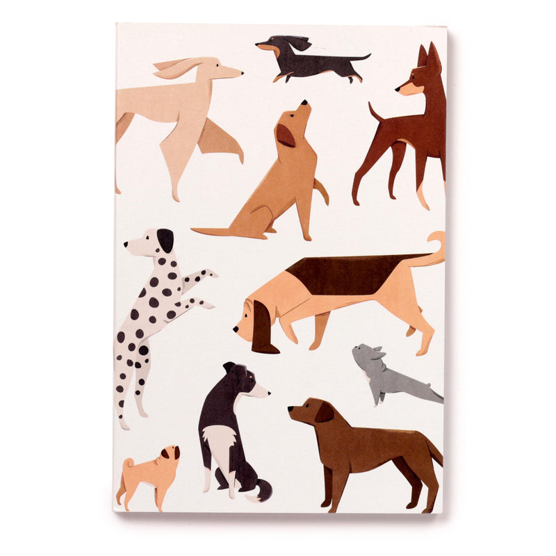 Puckator Barks Dog Recycled Paper A5 Notebook - School Teacher Student Homework Study Planner Notepad - Collage University Essentials Journals Planners - Jotter Uni Gifts Stationery Supplies