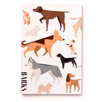 Puckator Barks Dog Recycled Paper A5 Notebook - School Teacher Student Homework Study Planner Notepad - Collage University Essentials Journals Planners - Jotter Uni Gifts Stationery Supplies