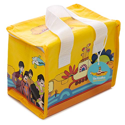 Puckator Woven Cool and Lunch Bag with The Beatles Yellow Submarine Design - Insulated Lunch Bag for Women Men Children - Childrens Lunch Box Bag for Work & School - Beach and Picnic Accessories