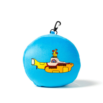 Puckator Relaxeazzz The Beatles Yellow Submarine Round Plush Travel Pillow & Eye Mask - Sleep Eye Mask Masks - Kids Travel Accessories For Sleeping Airplane - Flight Plane Neck Pillow Pillows