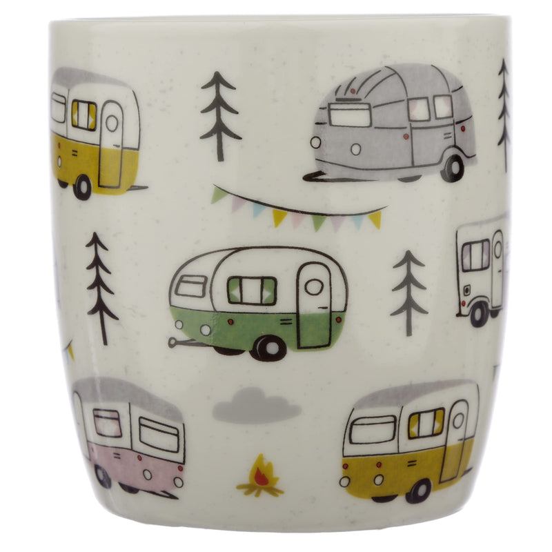 Puckator Wildwood Caravan Porcelain Tea Coffee Mug - Funny Home Accessories - Cute Gifts for Girlfriend - Large Mugs for Men Women Hot Drinks - Cute Cups Presents - Secret Santa Gift - Cup Set