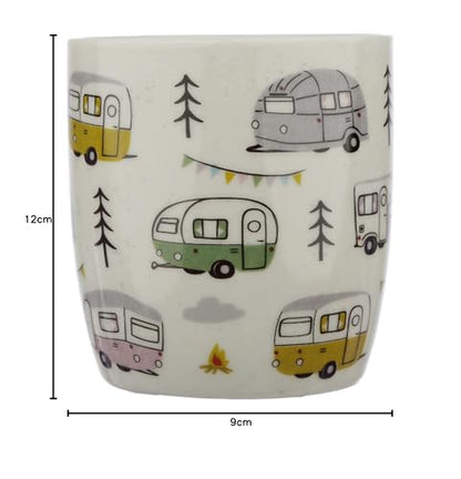 Puckator Wildwood Caravan Porcelain Tea Coffee Mug - Funny Home Accessories - Cute Gifts for Girlfriend - Large Mugs for Men Women Hot Drinks - Cute Cups Presents - Secret Santa Gift - Cup Set