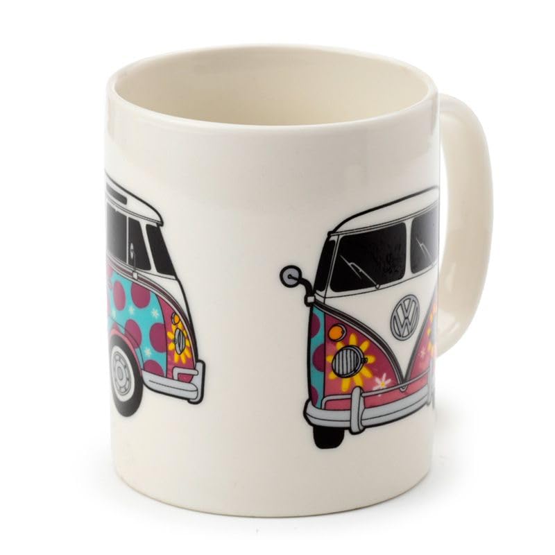 Puckator Volkswagen VW T1 Camper Bus Summer Love Porcelain Tea Coffee Mug - Funny Home Accessories - Cute Gifts for Girlfriend - Large Mugs for Men Women Hot Drinks - Cups Presents Secret Santa Gift