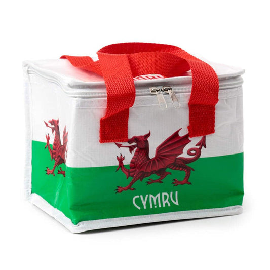 Puckator Cool Lunch Bag Wales Welsh Dragon Cymru Design Made Out of Recycled Plastic Bottles - Insulated Lunch Bag for Women Men Children - Lunch Box Bag for Work & School - Beach Picnic Accessories