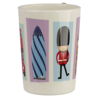 Puckator London Souvenir Queen Ceramic Shaped Handle Tea Coffee Mug - Funny Home Accessories - Cute Gifts for Girlfriend - Large Mugs for Men Women Hot Drinks - Cups Presents - Secret Santa Gift