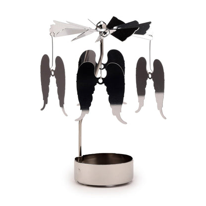 Puckator Angel Wings Rotating Carousel Spinning Tea Light Candle Holder - Living Room Accessories - Angel Themed - Home Decoration - Ornaments - Candle Holder - Table Centrepiece Decoration