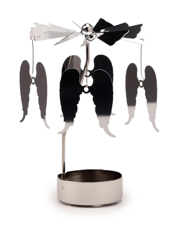 Puckator Angel Wings Rotating Carousel Spinning Tea Light Candle Holder - Living Room Accessories - Angel Themed - Home Decoration - Ornaments - Candle Holder - Table Centrepiece Decoration