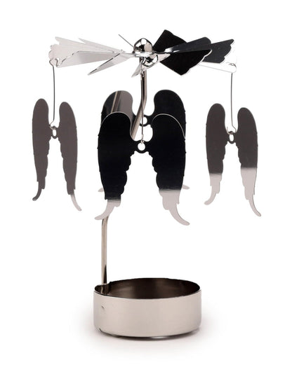 Puckator Angel Wings Rotating Carousel Spinning Tea Light Candle Holder - Living Room Accessories - Angel Themed - Home Decoration - Ornaments - Candle Holder - Table Centrepiece Decoration