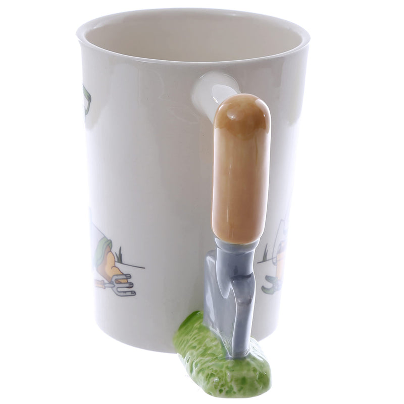 Puckator Garden Trowel Ceramic Shaped Handle Tea Coffee Mug - Funny Home Accessories For Girlfriend - Large Mugs for Men Women Hot Drinks - Cute Cups Presents - Secret Santa Gift Cup Set