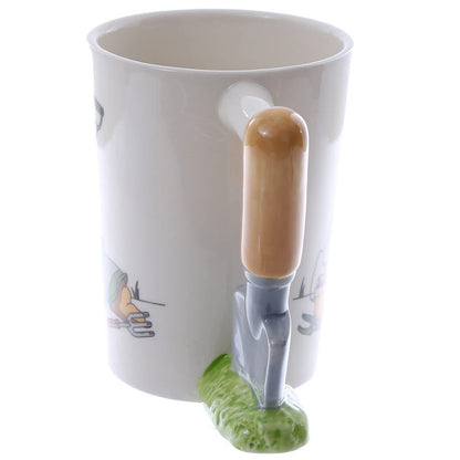 Puckator Garden Trowel Ceramic Shaped Handle Tea Coffee Mug - Funny Home Accessories For Girlfriend - Large Mugs for Men Women Hot Drinks - Cute Cups Presents - Secret Santa Gift Cup Set