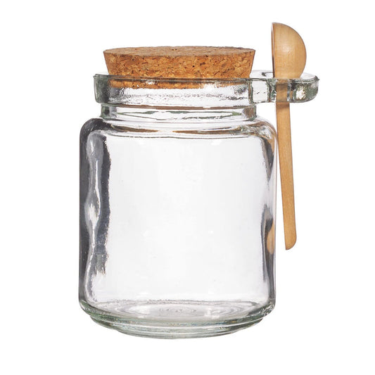 Sass & Belle Small Jar With Cork Lid And Spoon